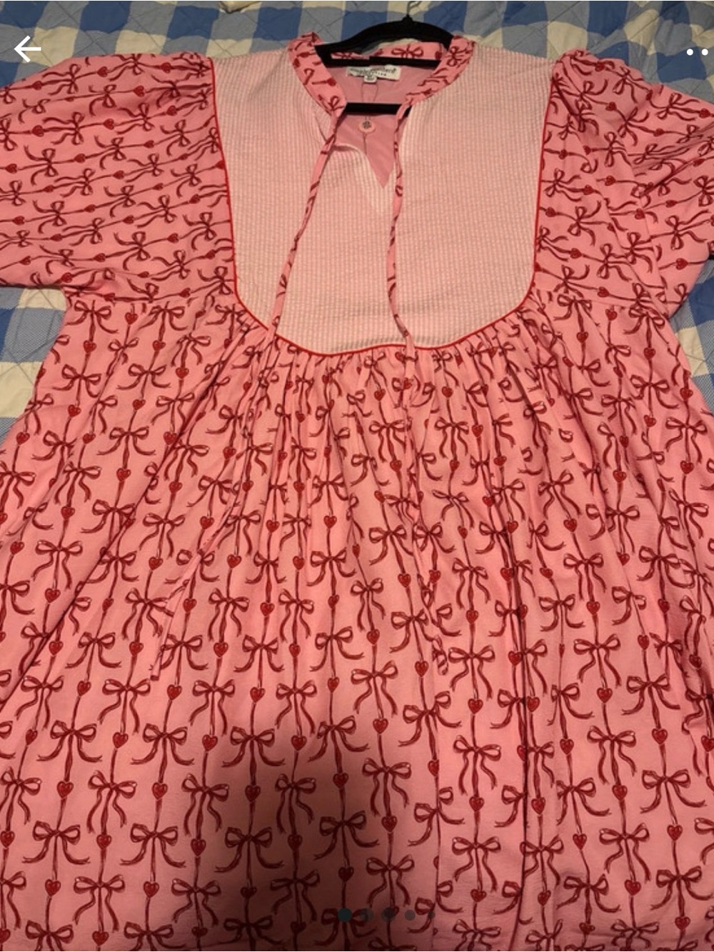 Pink Bow Print dress